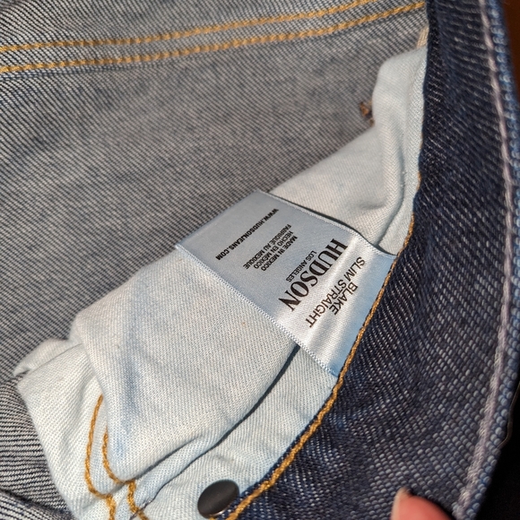 Men's Hudson size 36 Blake slim straight jeans - Picture 2 of 7